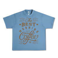 Pebble Blue The Best Morning Coffee Urban Heavy Tee - PixelFlow