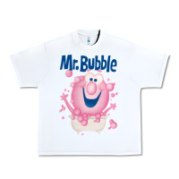 White Mr bubble makes bath time fun Urban Heavy Tee - PixelFlow