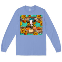 Colony Blue Cow fall pumpkin Long Sleeve Tee - Artiststas