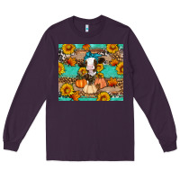 Plum Cow fall pumpkin Long Sleeve Tee - Artiststas