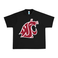 Black washington state cougars Urban Heavy Tee - PixelFlow