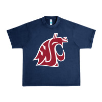 Navy washington state cougars Urban Heavy Tee - PixelFlow