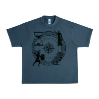 Midnight Navy the four stoic virtues Urban Heavy Tee - PixelFlow