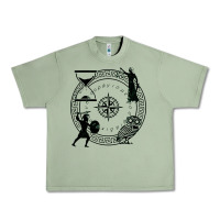 Oil Green the four stoic virtues Urban Heavy Tee - PixelFlow