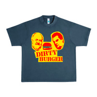 Midnight Navy dirty burger Urban Heavy Tee - PixelFlow