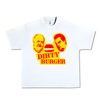 White dirty burger Urban Heavy Tee - PixelFlow