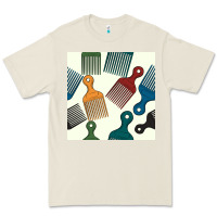 Bone afro combs seamless patterns Premium Tee - BundleAndBundleShop
