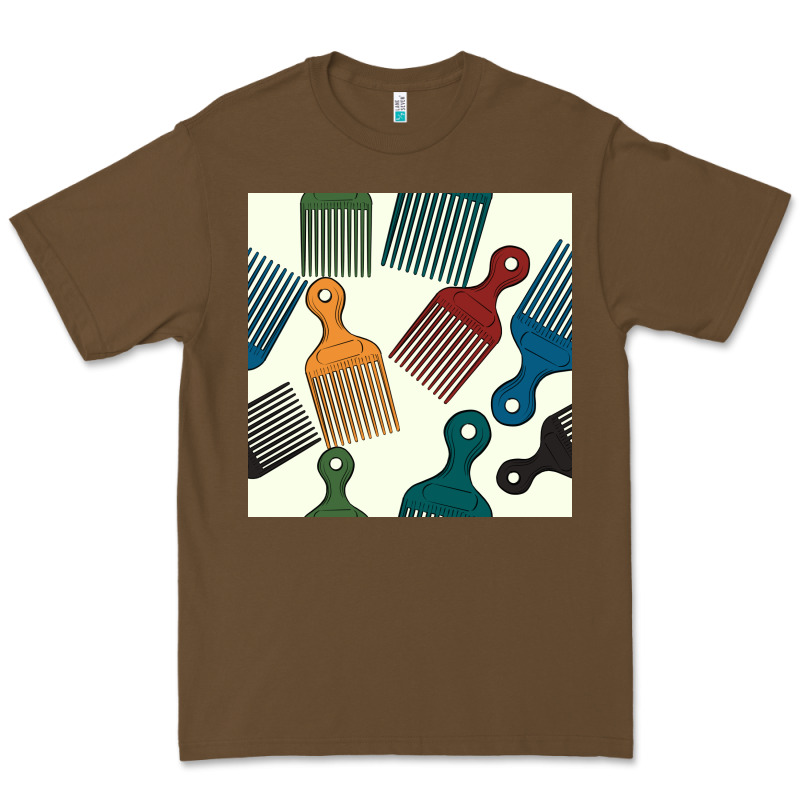 Afro Combs Seamless Patterns Premium Tee by BundleAndBundleShop | Teevron