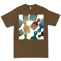 Cacao afro combs seamless patterns Premium Tee - BundleAndBundleShop