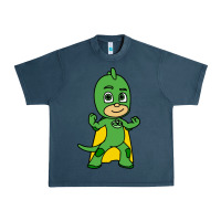 Midnight Navy gekko cat boy Urban Heavy Tee - PixelFlow