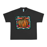 Pigment Black leopard pumpkin with serape background Urban Heavy Tee - RanaPortraitStore