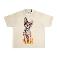Sandshell Colorful Cat Urban Heavy Tee - PixelFlow