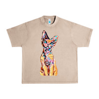 French Oak Colorful Cat Urban Heavy Tee - PixelFlow