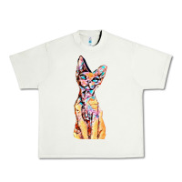 Pistachio Colorful Cat Urban Heavy Tee - PixelFlow