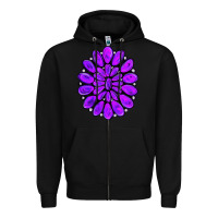 Black purple gemstone jewelny Zipper Hoodie - RanaPortraitStore