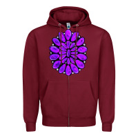 Burgundy purple gemstone jewelny Zipper Hoodie - RanaPortraitStore