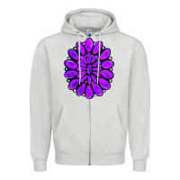 Dove Grey purple gemstone jewelny Zipper Hoodie - RanaPortraitStore