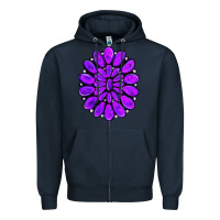 Navy purple gemstone jewelny Zipper Hoodie - RanaPortraitStore