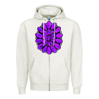 Oatmeal Heather purple gemstone jewelny Zipper Hoodie - RanaPortraitStore