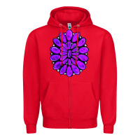 Red purple gemstone jewelny Zipper Hoodie - RanaPortraitStore