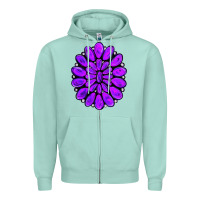 Seafoam purple gemstone jewelny Zipper Hoodie - RanaPortraitStore