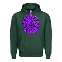 Sports Green purple gemstone jewelny Zipper Hoodie - RanaPortraitStore