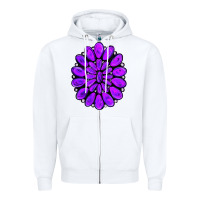 White purple gemstone jewelny Zipper Hoodie - RanaPortraitStore