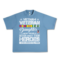 Pebble Blue VietNam Veteran daughter Most People Never Meet Their Heroes Urban Heavy Tee - SnappyArt