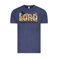 Vintage Denim the lord is my light and my salvation Vintage Tee - CowhideDigitalArt
