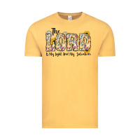Vintage Mustard the lord is my light and my salvation Vintage Tee - CowhideDigitalArt