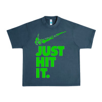 Midnight Navy Just Hit It Cannabis Weed Vintage Retro Design for Weed Lover Urban Heavy Tee - SnappyArt
