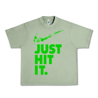 Oil Green Just Hit It Cannabis Weed Vintage Retro Design for Weed Lover Urban Heavy Tee - SnappyArt