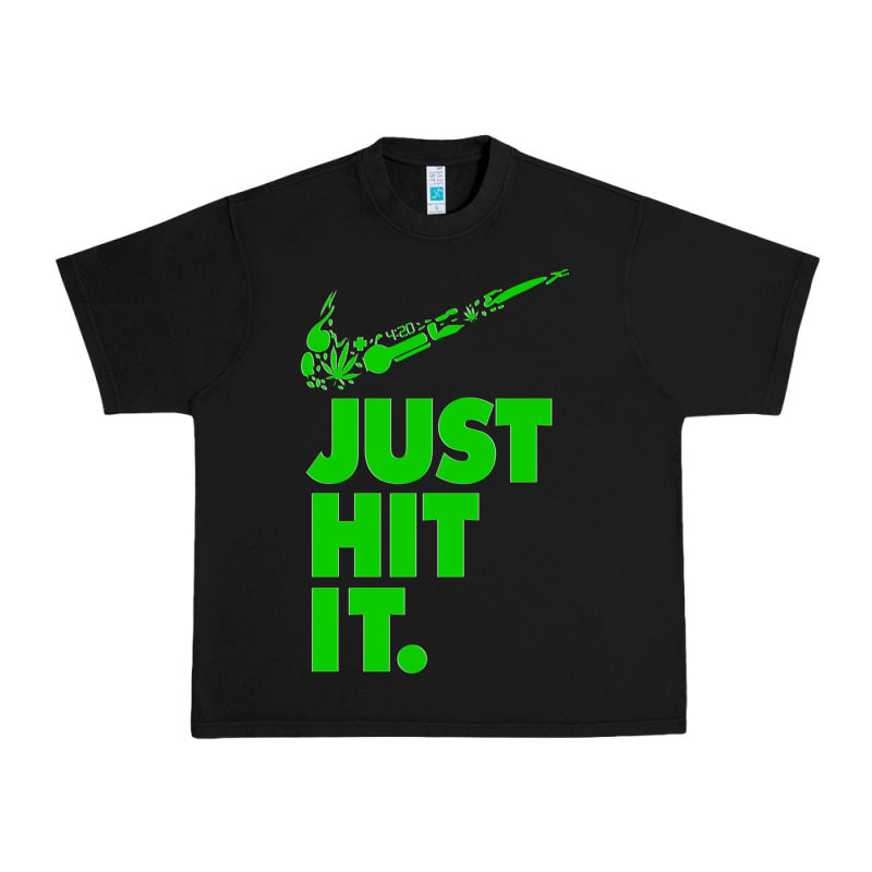Just Hit It Cannabis Weed Vintage Retro Design For Weed Lover Urban Heavy Tee by SnappyArt | Teevron