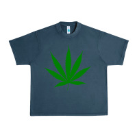 Midnight Navy Weed Urban Heavy Tee - SnappyArt