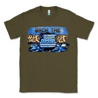 Army Green Back the blue Classic Tee - FaDigitalArtStudio