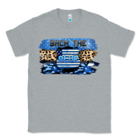 Heather Grey Back the blue Classic Tee - FaDigitalArtStudio