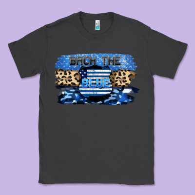 Back The Blue Classic Tee Designed By Fadigitalartstudio