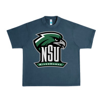Midnight Navy northeastern state riverhawks Urban Heavy Tee - SnappyArt