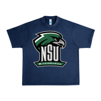 Navy northeastern state riverhawks Urban Heavy Tee - SnappyArt