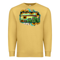 Antique Gold Kansas map sunflower catus serape Premium Sweatshirt - RanaPortraitStore