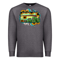 Charcoal Heather Kansas map sunflower catus serape Premium Sweatshirt - RanaPortraitStore