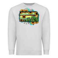 Dove Grey Kansas map sunflower catus serape Premium Sweatshirt - RanaPortraitStore