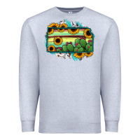 Heather Grey Kansas map sunflower catus serape Premium Sweatshirt - RanaPortraitStore