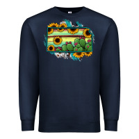 Navy Kansas map sunflower catus serape Premium Sweatshirt - RanaPortraitStore