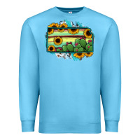 Ocean Blue Kansas map sunflower catus serape Premium Sweatshirt - RanaPortraitStore