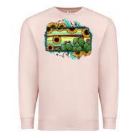 Pale Pink Kansas map sunflower catus serape Premium Sweatshirt - RanaPortraitStore
