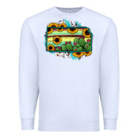 White Kansas map sunflower catus serape Premium Sweatshirt - RanaPortraitStore