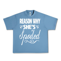 Pebble Blue the reason she is spoiled couples matching set valentines t shirt Urban Heavy Tee - SnappyArt