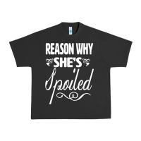 Pigment Black the reason she is spoiled couples matching set valentines t shirt Urban Heavy Tee - SnappyArt
