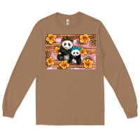 Toasted Coconut Mama Panda And Baby Panda Long Sleeve Tee - Artiststas